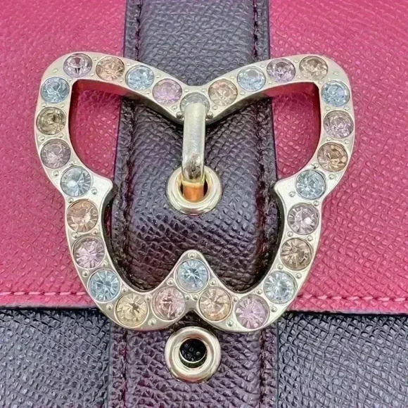 Coach Gemma Crossbody Bag In Colorblock With Butterfly Buckle EUC - Picture 10 of 14